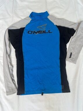 O'Neill Blue Black Gray Long Sleeve Youth Rash Guard